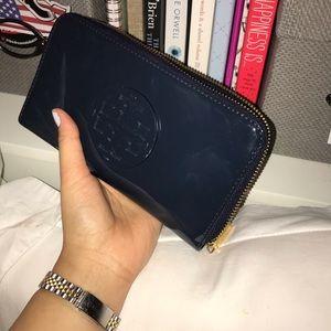 Tory Burch navy blue wallet